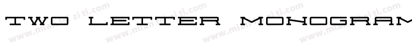 two letter monogram字体转换